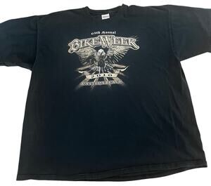 Daytona Beach Bike Week 2010 Black Eagle T-Shirt-2XL